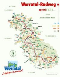 Karte Werra-Radweg